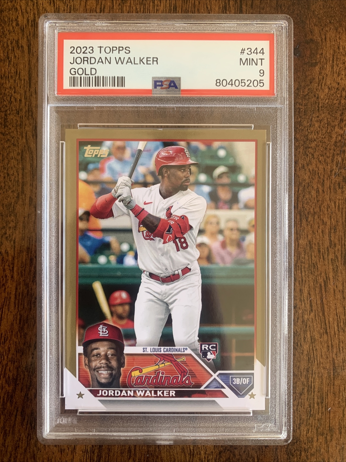 Jordan Walker Gold # RC /2023 Topps #344 - PSA 9 Mint Pop 10, As Of 10/11