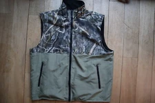 Olive Green Part Camouflage DUCKS UNLIMITED Mossy Oak Reversible Fleece Vest XL