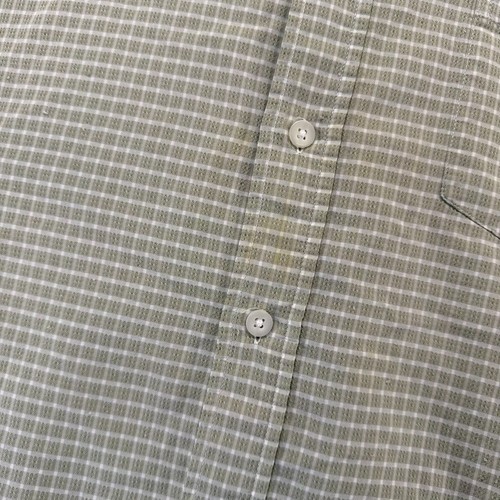 Vintage Unionbay Shirt men's large Green White Seer Sucker Check Boxy Surfer y2k - Picture 4 of 10