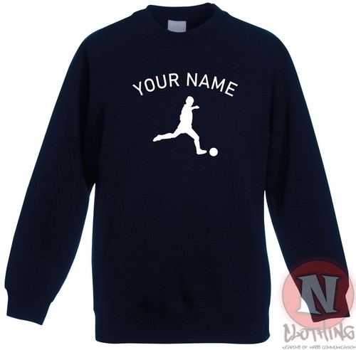 Personalised Football sweatshirt Children kids soccer league - Just add name - Picture 3 of 13