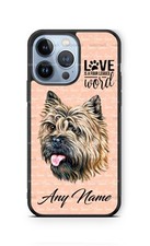 Personalized Cain Terrier Dog Face Custom Phone Case Cover for iPhone Samsung