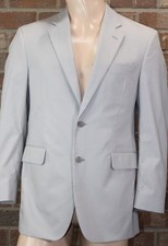 Jos A Bank Blazer Mens 38R Gray Cotton Blend 2 Button 1 Vent Jacket Sport Coat