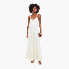 Love Shack Fancy Cateleya Dress Cream Bridal Maxi Dress Pleated Ethereal 4
