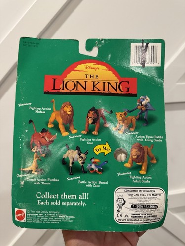 Vintage Disney The Lion King Action Figures Rafiki with Young Simba Mattel 1990s - Picture 10 of 11