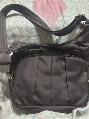 Travelon Anti Theft Bag Shoulder Crossbody Purse Navy Multi Pocket RFID  NWOT