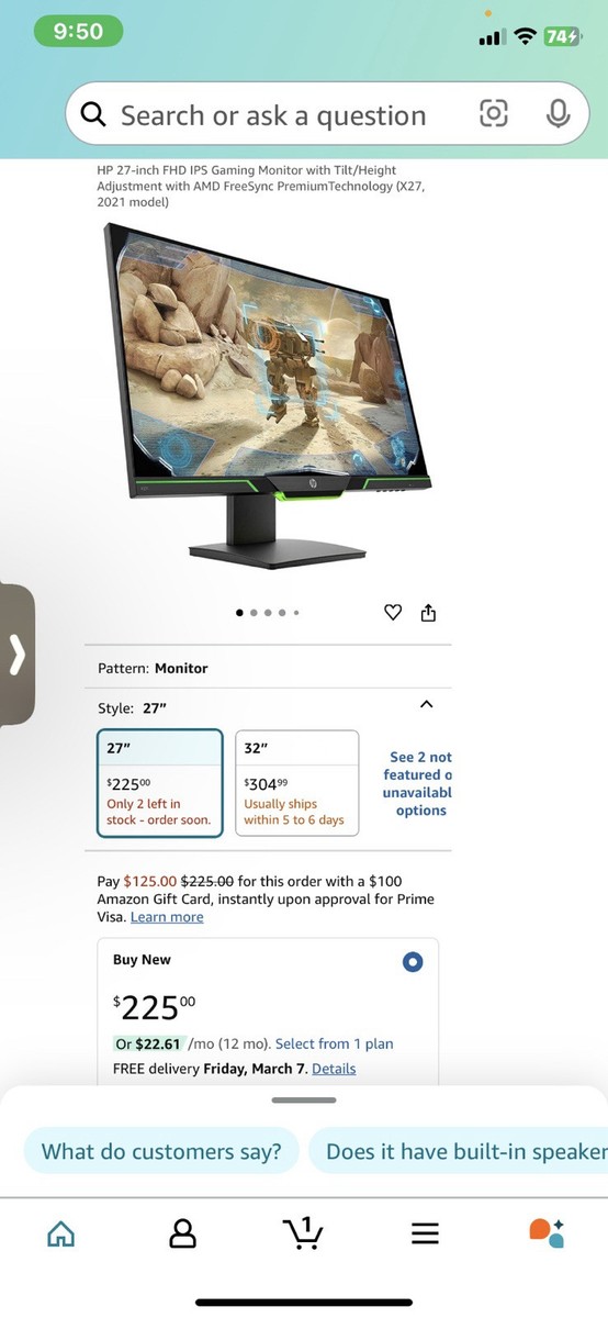 25x Monitor Hp 144hz Monitor Hp 25x Monitor 192545252577|