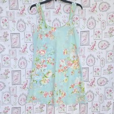 VTG Oscar de la Renta Pink Label Blue Floral Bow Maxi Slip Dress Pastel Feminine
