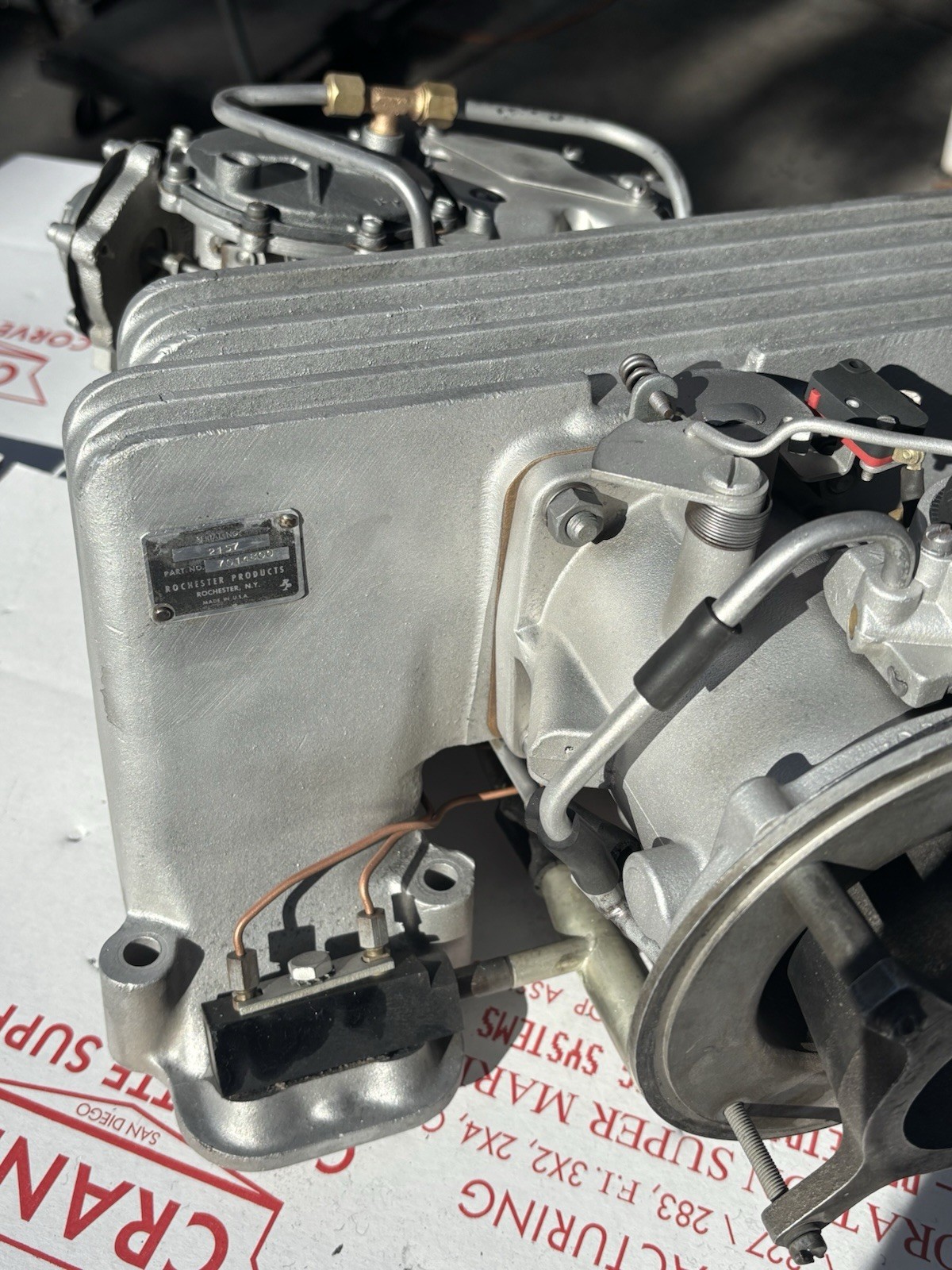 Rochester Fuel Injection Risers 57-58-59 Corvette chevy 7014800 Rochester Fuel INJECTION FI MANIFOLD ...