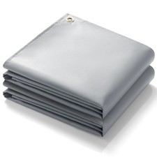 Schwei&szlig;decken 120x180 cm feuerfest Fiberglas grau beschichtet 2er Set