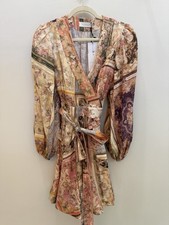 Zimmermann August Patch Floral Linen Wrap Mini Dress NWT US 10 /Zimmerman 3