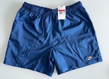 NWT L Nike Men s Club 6 Woven Flow Shorts Blue FN3307-480 Gym Shorts Workout