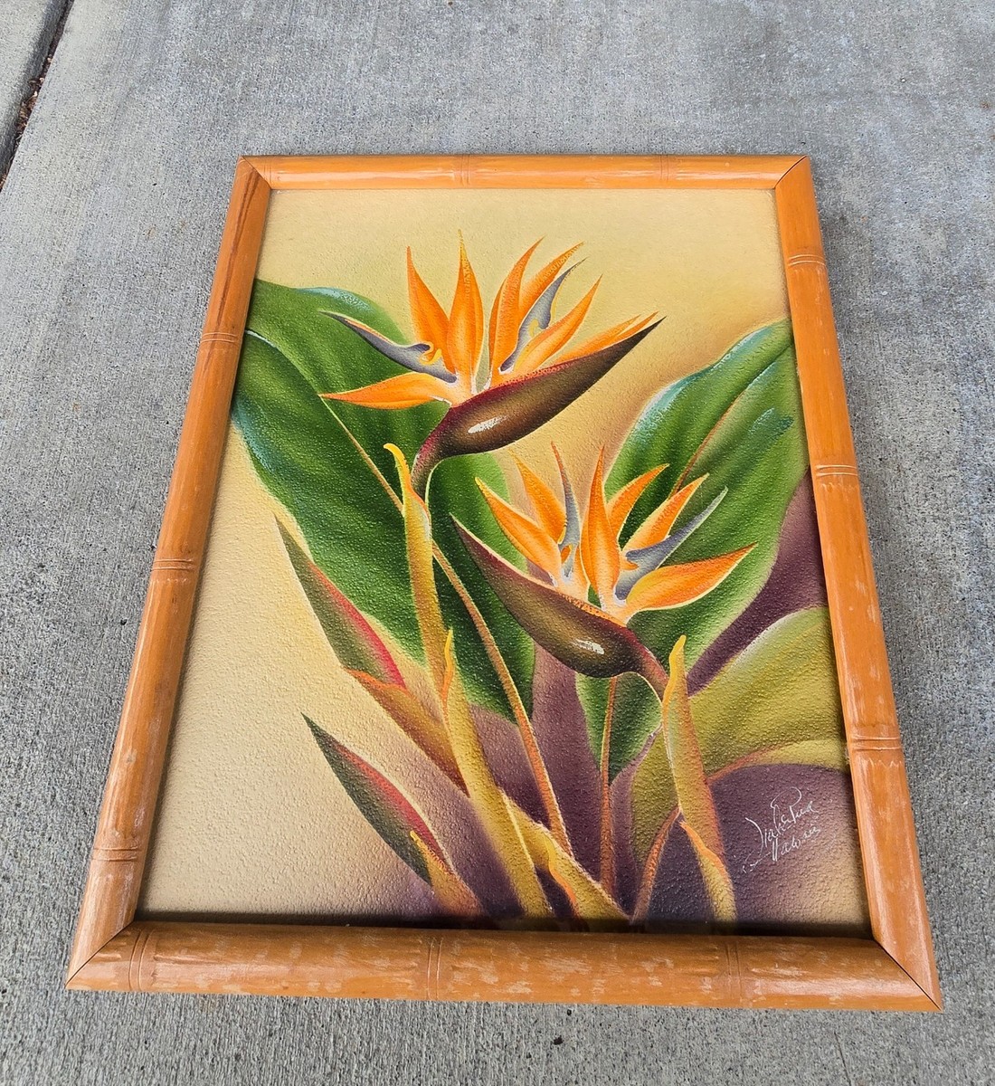 Original Vintage Hale Pua (Frank Oda) Hawaii Bird of Paradise