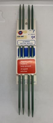 BOYE Aluminum Knitting Needles SIZE 7 Green 10  LENGTH Set of 4 VINTAGE PACKAGE