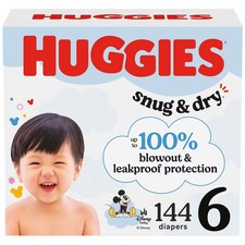 Huggies Snug Dry Disposable Diapers - Econ Pack - Size 6