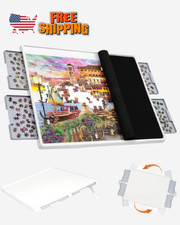 1500 Pieces 2-in-1 Tilting  Rotating Puzzle Board with Drawers and Cover