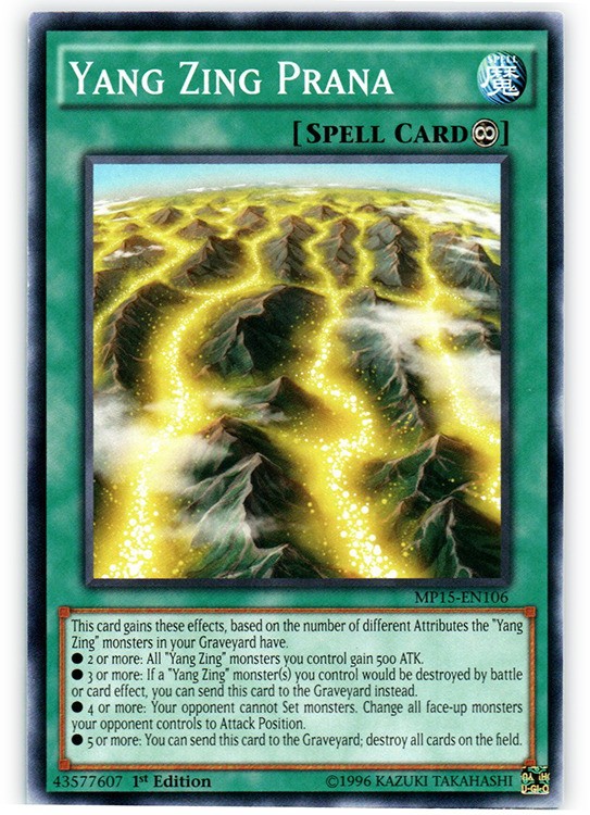 Yang Zing Prana MP15 Common 1st Edition Moderately Played