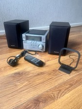 Panasonic SA-PM01 Micro Stereo System FULLY WORKING CD Radio Speakers Remote Ant