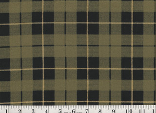 1 Yard Flannel Fabric Wilderness Green Plaid 44" Wide Quilt Shop Quality E