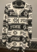 Pink - Victoria’s Secret Oversized Thermal Snowflake Sleep Shirt - Medium