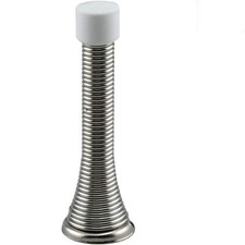 Heavy-Duty 3-Inch Spring Steel Door Stop - 2 Pack, Chrome for Elegant Protection