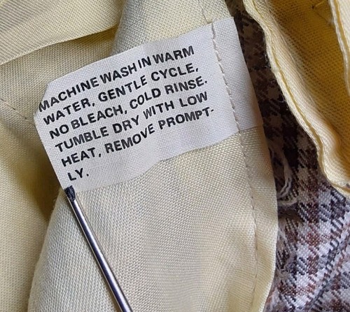 Vintage Mens Dress Pants Cream & Camel Tattersol 31x30 Talon Zipper USA - Picture 14 of 14