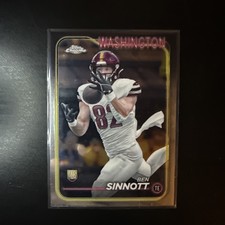 Ben Sinnott Rookie Washington Commanders 2024 Topps Chrome #262 RC