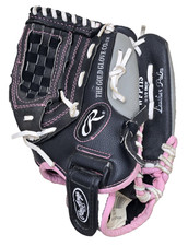 rawlings softball glove right hand black pink 11.5