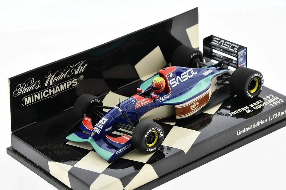 F1 JORDAN 192 #33 M.GUGELMIN 1992 1/43 MINICHAMPS 400920033 - Image 2 of 4