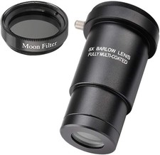 1.25-Inch 5X Barlow Lens  Moon Filter Kit-For Telescope Eyepieces