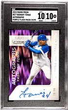 2015 Panini Prizm Autographs Purple Flash Yasmany Tomas 29/99 AUTO 10 SGC 10