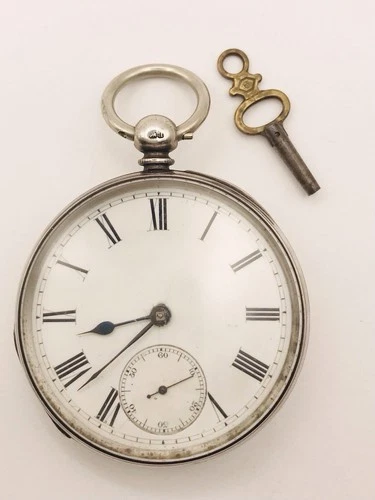 Antique Waltham Sterling Silver 18s 11j Open Face Pocket Watch Martin Square Gr
