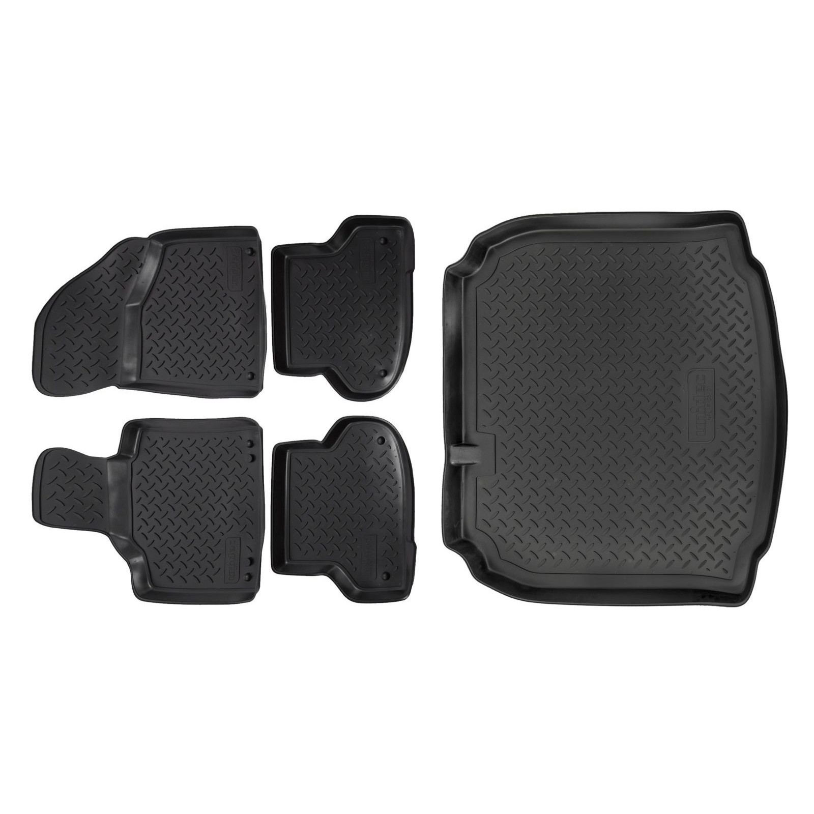 Tapis caoutchouc Audi A3 8P 5 portes 2003-2012 et bac coffre NORM
