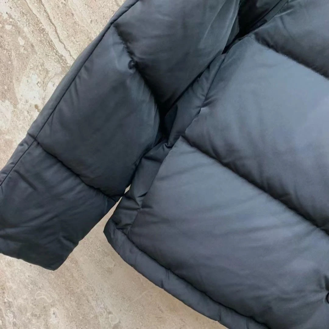 Unused Acne Studious Unisex Short Down Jacket Size L Black Length 77cm - product detail image 5