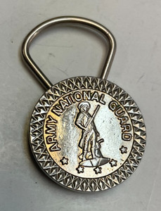 Vintage Army National Guard USA Military Keychain Keyring Military Service