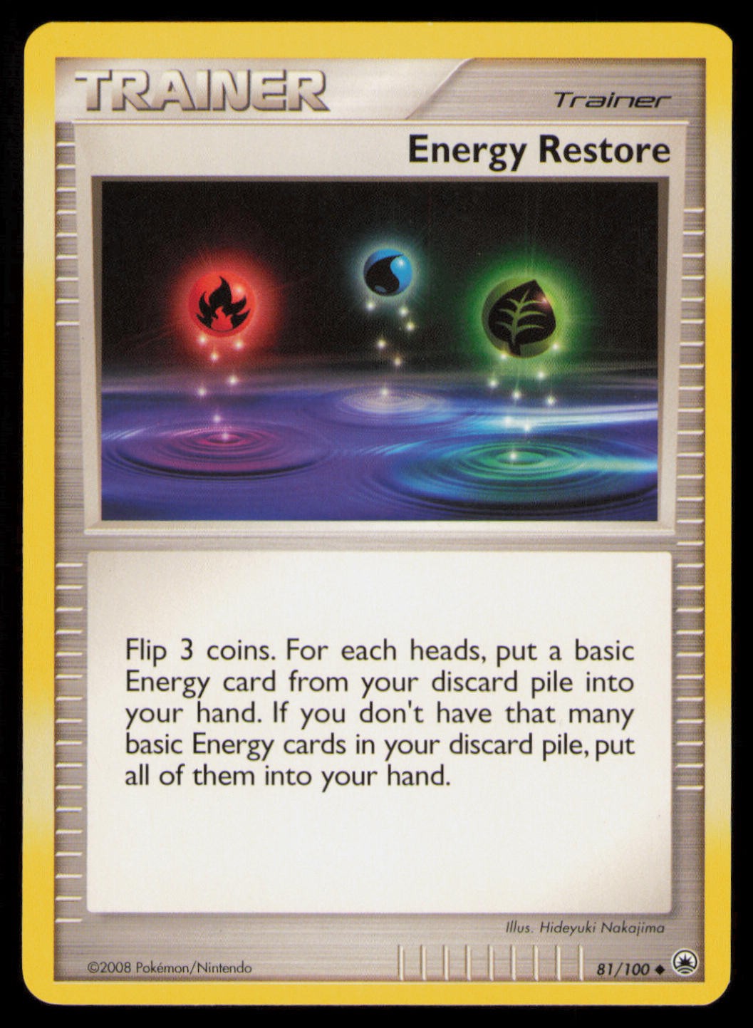 Energy Restore 81/100 Uncommon Majestic Dawn Pokemon Near Mint