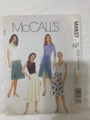 McCall's M4837 Misses Semi-Fitted Pleated Skirt Pattern UNCUT FF 10-12-14-16