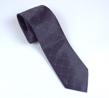 DKNY Men's Necktie 3 inches Width 100 Silk Dark Gray Classic