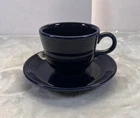 Fiesta Cobalt Blue Cup and Saucer Fiestaware Homer Laughlin Coffee Tea Set