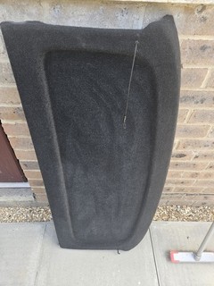 VW Golf Mk 7.5 Genuine Rear Parcel Shelf Black. With Hanging Cords