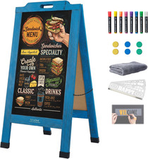 Magnetic Portable A-Frame Chalkboard Signs 40 X 20 Large Wood Sandwich Board