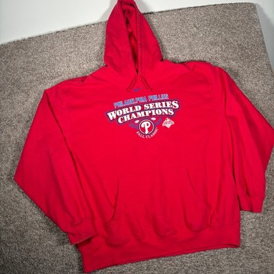 Nike Philadelphia Phillies 2008 World Series Champions Red Hoodie Mens XXL Y2K