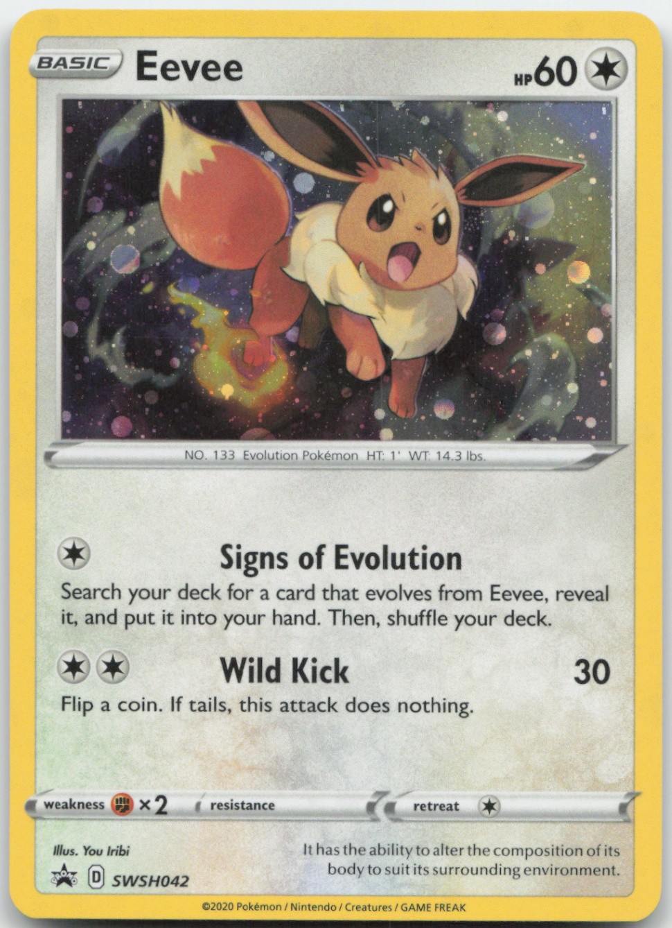 Eevee SWSH042 Promo Pokemon Card NM