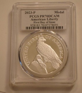 2023 AMERICAN LIBERTY U.S. Mint SILVER MEDAL PCGS PR 70 DCAM First Day of Issue