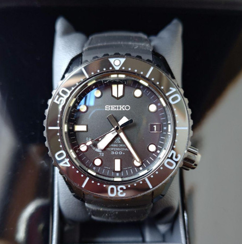 Seiko Prospex LX SBDB021 Titanium Date Spring Drive 44.8mm All Black Full Set