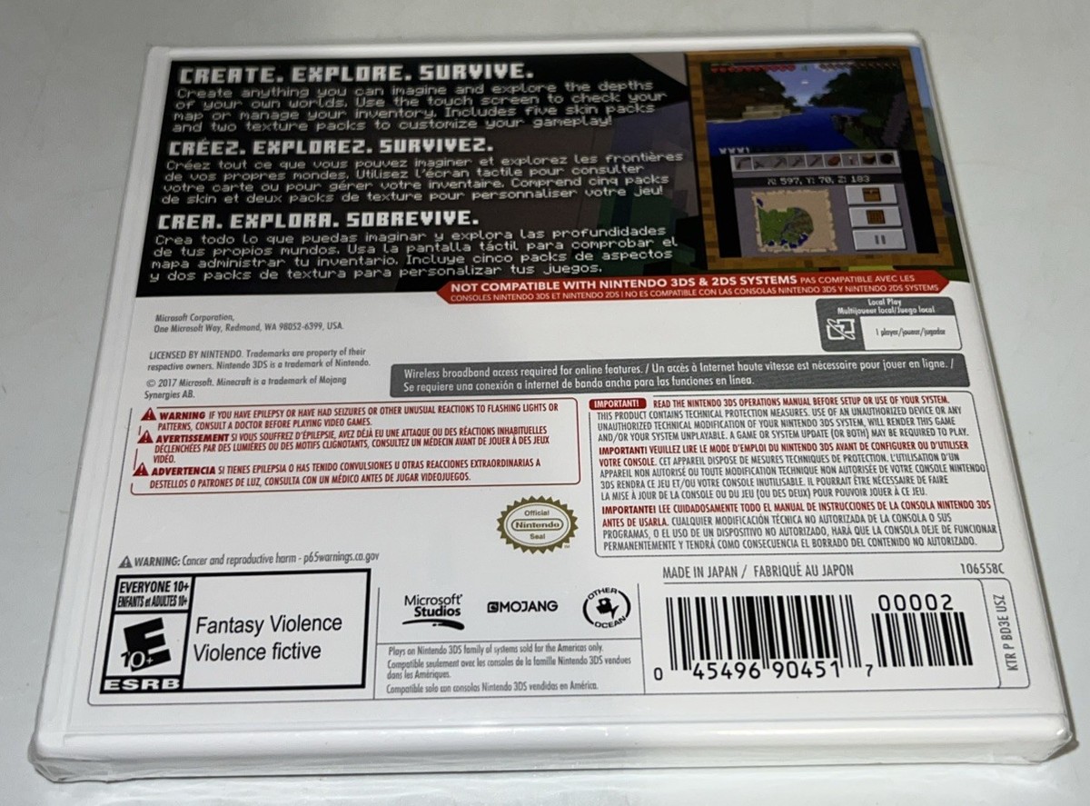 Minecraft: New Nintendo 3DS Edition - New Sealed - READ