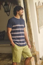 Weird Fish Fjord Pique Stripe Crew Neck T-Shirt