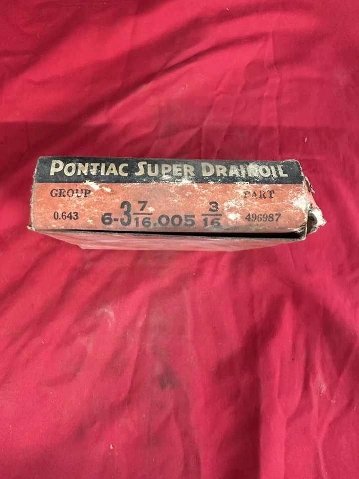 Anillos de pistón Pontiac vintage nuevos sellados Power 496987 6-7/16 .005 3/16 raros Foto 2 de 4