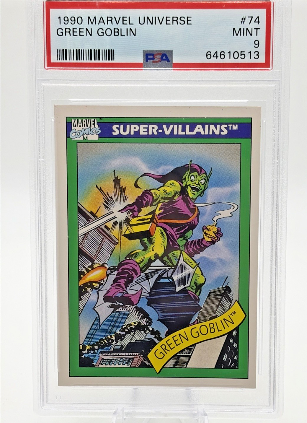 1990 Marvel Universe #74 Green Goblin PSA 9