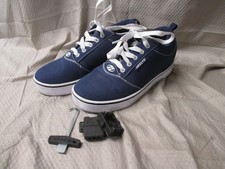 Heelys Pro 20 Navy Blue Canvas Wheeled Skate Shoes Sneakers Youth Size 6