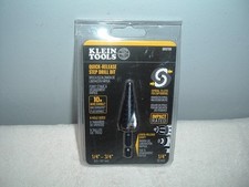NEW Klein Tools QRST03 Step Drill Bit Quick Release Double Spiral Flute 1/4- 3/4